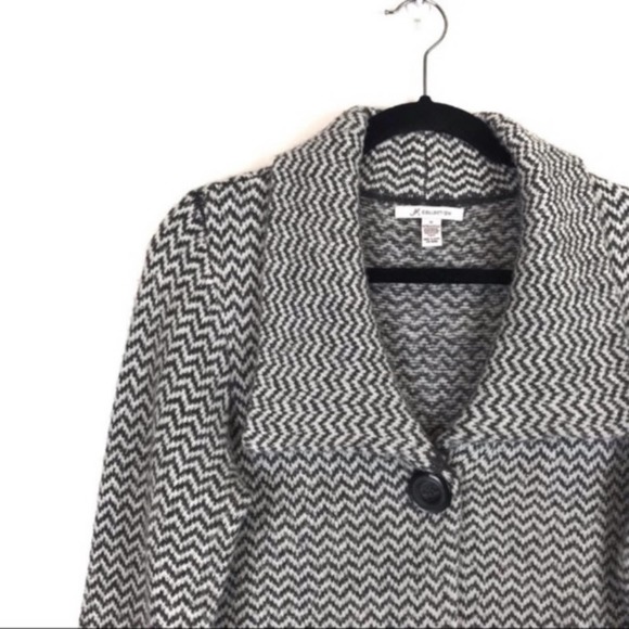 JM Collection M Wool Blend Chevron Striped Sweater - Picture 5 of 6